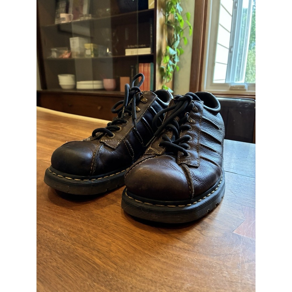 Y2K 90's Dr Doc Martens 9764 Men's 12 Brown Leather Platform Chunky Oxfords.